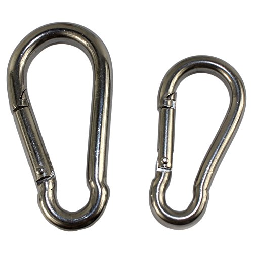 Dianoo 2 Pcs Stainless Steel Carabiner Snap Link Hook - Gourd shaped (Medium and large as a combination for selling)