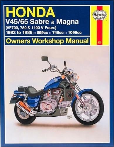Honda V45/65 Sabre & Magna (VF700m 750 & 1100 V-Fours) 1982 to 1988: Owners' Workshop Manual (Haynes Repair Manuals) Honda V45/65 Sabre & Magna (VF700m 750 & 1100 V-Fours) 1982 to 1988: Owners' Workshop Manual (Haynes Repair Manuals)