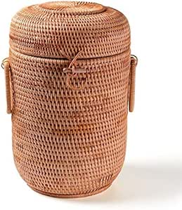 Organizador multifunción, accesorio hecho a mano, ratán, tea, caddy