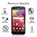 amFilm Glass Screen Protector for Moto E4, 4th Generation, 2017, Tempered Glass, Dot Matrix