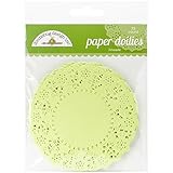 Doodlebug Doilies, 4.5-Inch, Limeade, 75-Pack