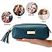 Makeup Bag YM&COCO Cosmetic Bag Beauty for Purse Leather Mini Makeup Train Case Pouch Organizer with Tassel Heavy Duty Zips for Lipstick, Brushes, Mascara Basic Cosmetics - 4 Colors for Choice