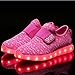 KALEIDO Kids 7 Colors LED Light up Shoes Sneakers for Boys Girls (11 M US Little Kid/EU 28, Pink)