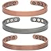 Pure Copper Magnetic Therapy Bracelet, for Arthritis and Carpal Tunnel Pain Relief, Copper Bracelet for Women and Men, Brushed Copper