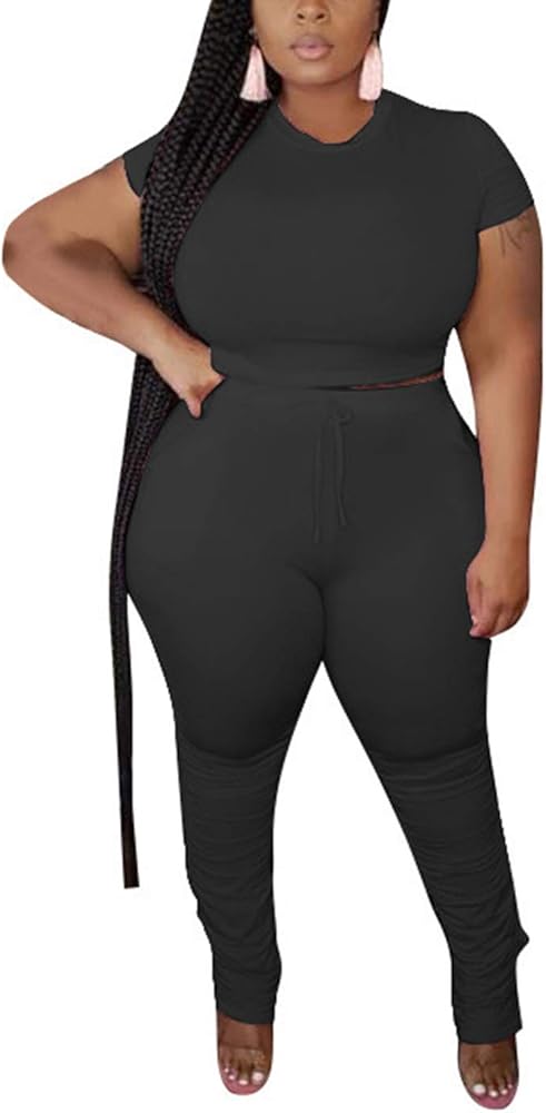 plus size 2 piece tracksuit