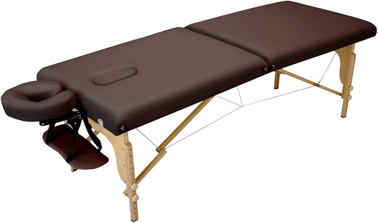 Amazon 折りたたみ マッサージベッド V 004 全18種 木製 有孔 ダークブラウン 長さ185 幅70 高さ52 cm 折りたたみベッド ポータブルベッド 整体ベッド マッサージ台 施術ベッド 施術台 整体台 エステベッド マッサージ 整体 ベッド セブンエステ 診察台