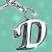 Monnel Z-324 Letter D Keychain Simple Alphabet Key Ring Creative Packaging Design Box