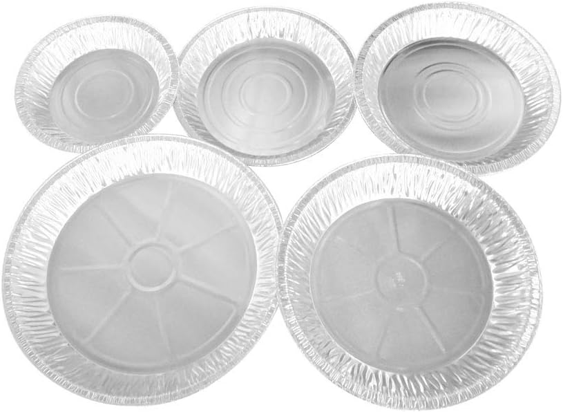 KitchenDance Disposable Aluminum Pie Pan Combo Pack 10 of Each Size