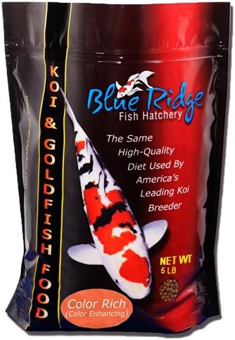 Blue Ridge Color Rich Koi Fish Food (Large Pellet) - 5 lb. with BONUS Max Ponds Magnet Calendar