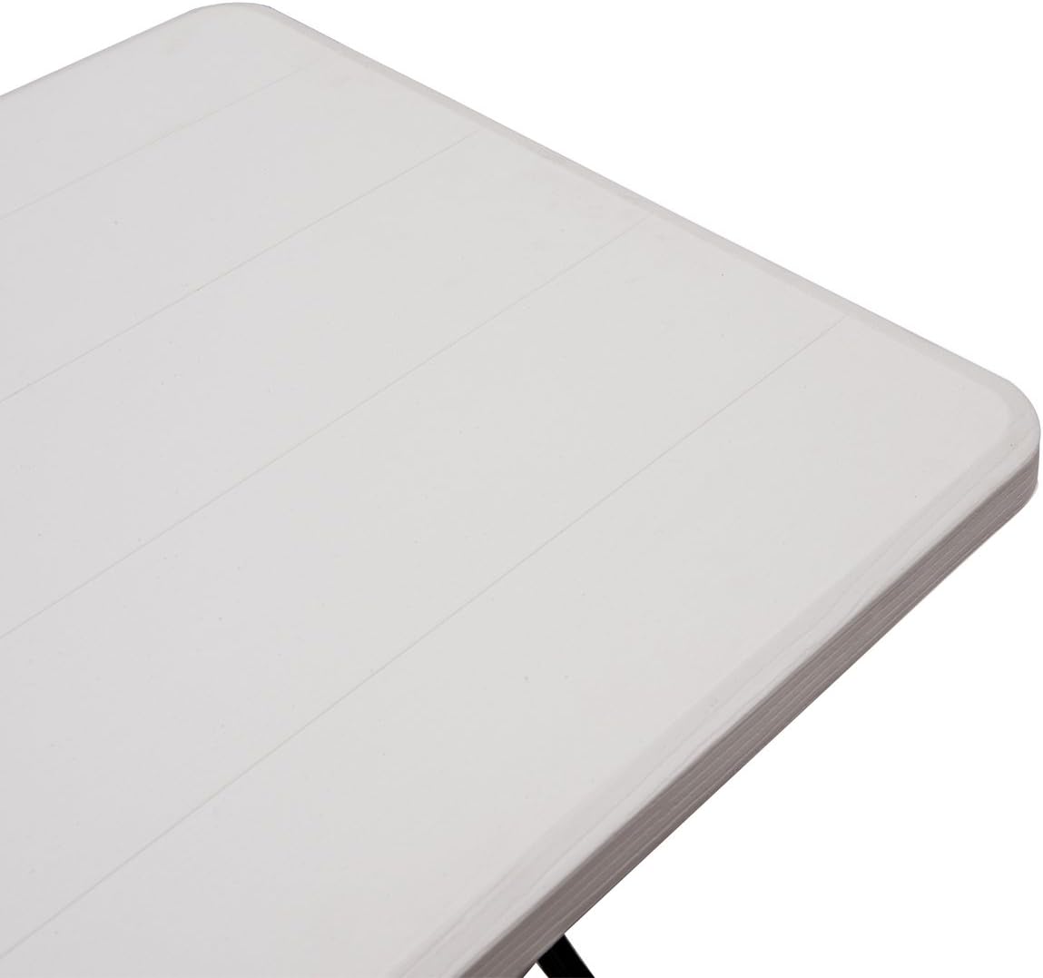 Giantex Picnic Table Bench Set Outdoor Camping All Weather Metal Base Wood-Like Texture Backyard Poolside Dining Party Garden Patio Lawn Deck Large Camping Picnic Tables for Adult (White): Kitchen & Dining