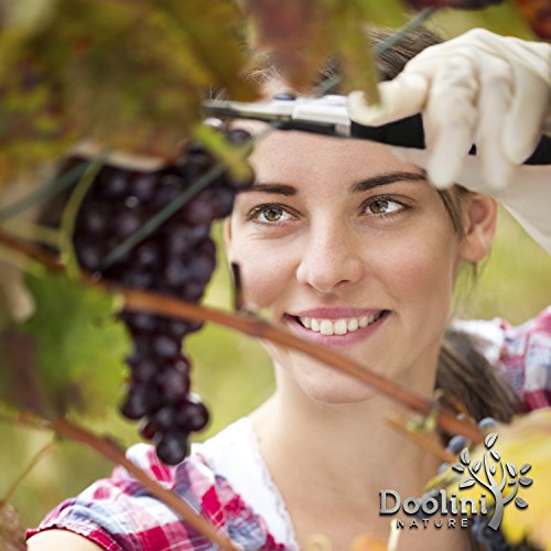 Titanium - Coated Bypass Pruning Shears by Doolini Nature, with Advanced Ergonomic Design - Free Bonus Soft Ergonomic Handles - Image 6