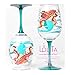 C.R. Gibson 16-Ounce Acrylic Wine Glasses, By Lolita, Set of 2, BPA Free, Measures 3.5