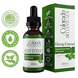 Hemp Oil Extract 300mg - Hemp Oil for Pain, Stress Relief, Mood Support, Improve Sleep, Skin Care, Depression (300mg, 10mg per Serving x 30 Servings) - Rich in Omega 3, 6, 9 Fatty Acids