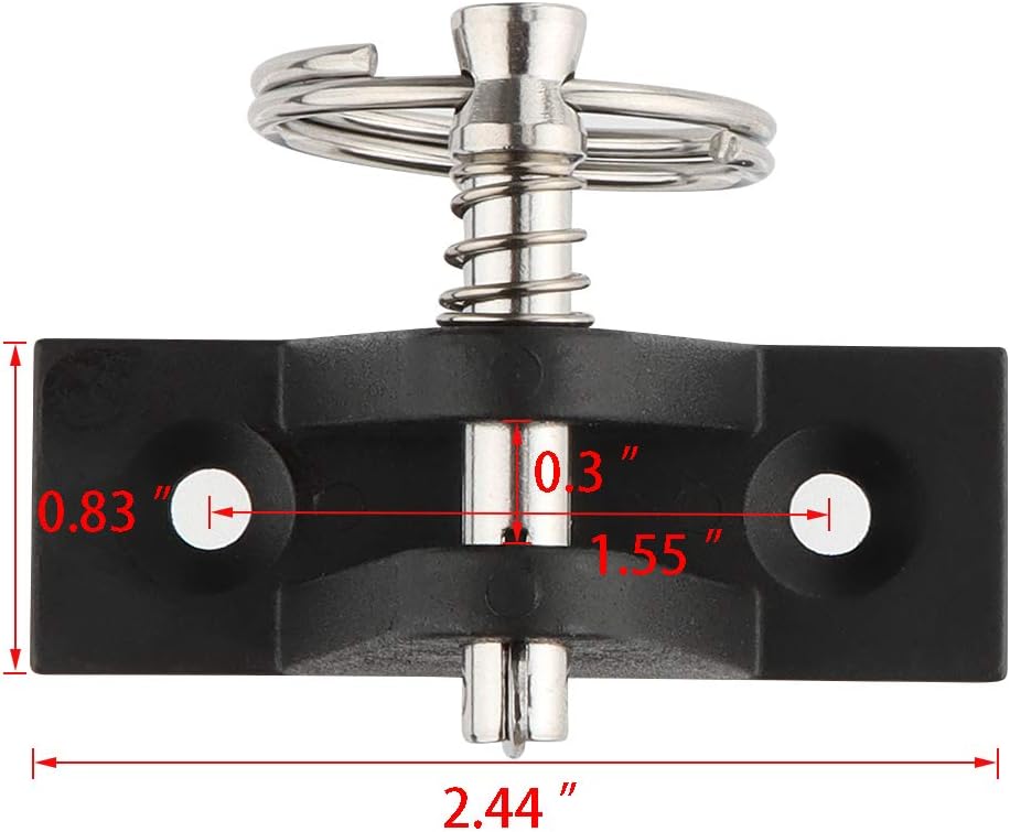 VTurboWay 4 Pack Marine Grade Nylon Bimini Top 90°Plastic Deck Hinge with Pin and Ring, 316 Stainless Steel, Free Installation Screws : Sports & Outdoors