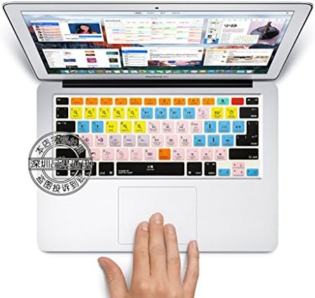 Coosybo shortcut keys Silicone Keyboard Skin Protector Sticker For mac macbook 13” 15” air pro retina for Imac G6 (pro tools-Colorful)
