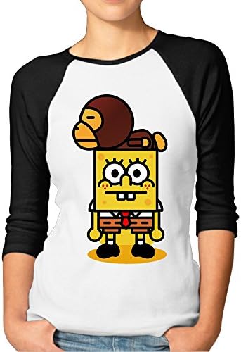Ouidtk Women's Spongebob And Baby Milo Half Sleeve T-shirts