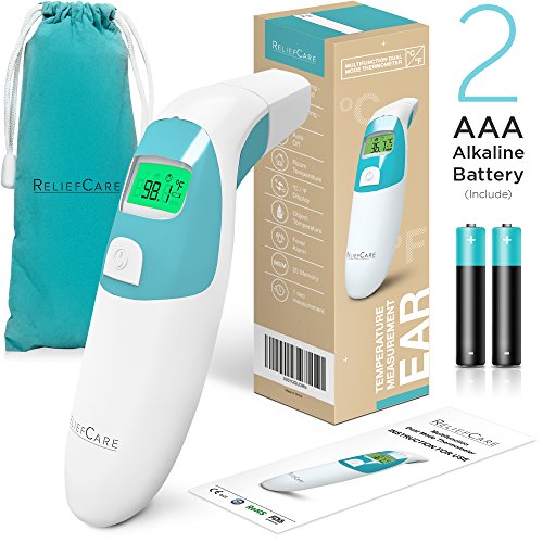 Forehead and Ear Digital Infrared Thermometer Head Thermometer with Fever Alarm Instant Read