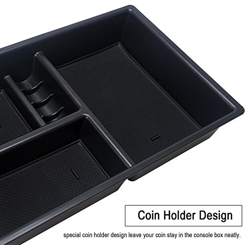 Car Center Console tray Organizer Insert Armrest secondary Storage Box for 2009-2018 Dodge RAM 1500 2500 3500(Full Console w/Bucket Seats ONLY) - Thumbnail 3