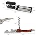 HUIRUI Can Opener Heavy Duty Stainless Steel Kitchen Manual Bottle Opener Smooth Edge with Non-slip Handle Sharp Blade Free Wine Corkscrew