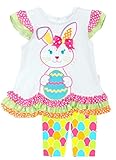Rare Editions Little Girls Easter Bunny Easter Egg Legging Set