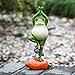 Ivy Home Garden Decoration Resin Statuary Yoga Frog Standing on The Carrot