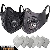 BASE CAMP Dust Pollution Mask Activated Carbon Dustproof Mask with N99 Filters Neoprene Air Pollution Mask for Woodworking Mowing Construction Running