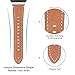 Mornex Band Compatible with Fitbit Ionic, Classic Leather Band Replacement Accessory Strap for Smart Watch, for Women Men Small Large Light Brown