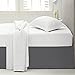 LUX Décor King Bed Skirt 16 Inch Drop - Brushed Microfiber Pleated Wrap Around Bed Skirt - Easy Fit, Wrinkle & Fade Resistant (King, White)