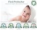First Protector ORGANIC Cotton Crib Mattress Protector - 100% Waterproof, Hypoallergenic - Premium Fitted Organic Cotton/ Washer/Dryer Friendly