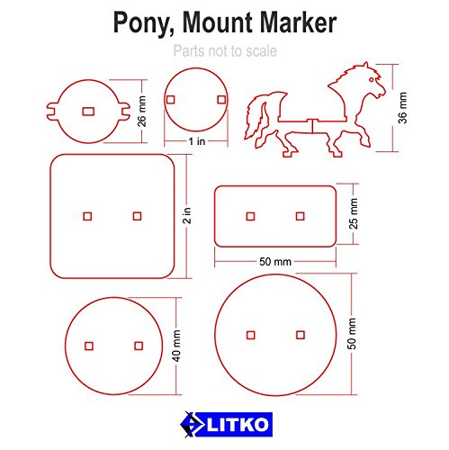 Pony, Character Mount Marker, Black, 50mm Base (1)