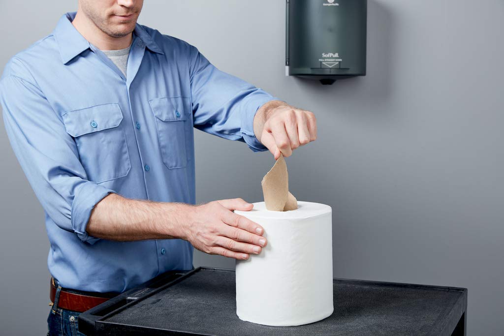 SofPull Centerpull Regular Capacity Paper Towel by GP PRO (Georgia-Pacific), White, 28124, 324 Sheets Per Roll, 6 Rolls Per Case: Industrial & Scientific