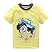 HowJoJo Boys Short Sleeve Cotton T-Shirt Monster Truck Summer Graphic Tees Yellow 4T