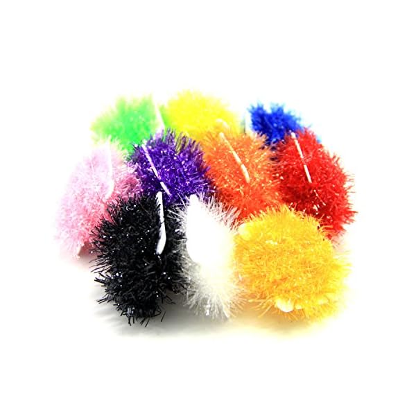 SAMS-Fly-Tying-Materials-Ice-Chenille-Tinsel-Crystal-Flash-Chenilles-Line-10-Colors-Assortment-Medium-Size