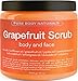 Exfoliating Grapefruit Body Scrub for Face and Body Exfoliating Scrub for Acne and Inflammation, 12 Ounce by Pure Body Naturals