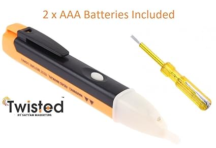 Twisted Voltage Detector Tester Pen and Electrical Tester, Ac 90-1000V