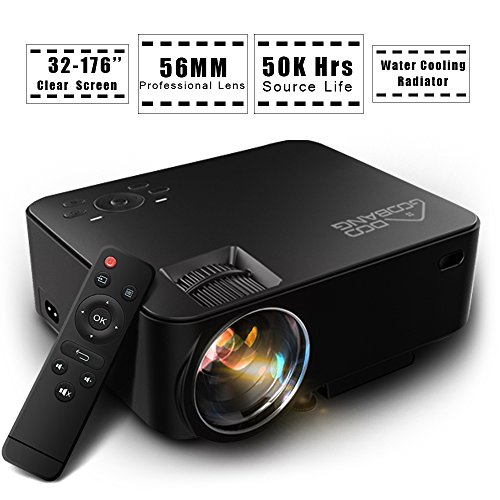 1080p video projector, goobang doo 1500 lumens t20 portable mini …