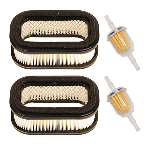 HIFROM 2 Set 11013-2139 M117254 Air Filter Combo With Fuel Filter for Kawasaki FD620D FD661D John Deere 425 445 2500 Lawn Mower