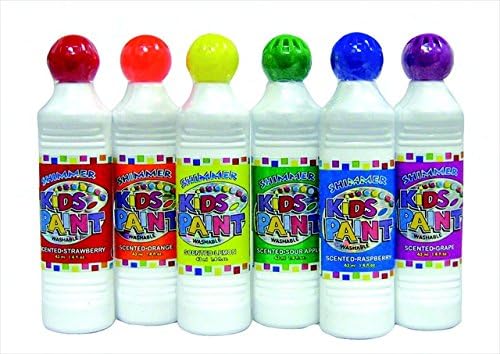 Crafty Dab 077715 Non-Toxic Washable Kids Tempera Paint Set44; 1 Oz Bottle44; Assorted Shimmer Colors44; Set Of 6