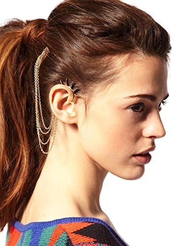 Bzybel Vintage Alloy Luxury Hair Comb Clips Hair Styling Claw Tassels for Women Girls (Gold)