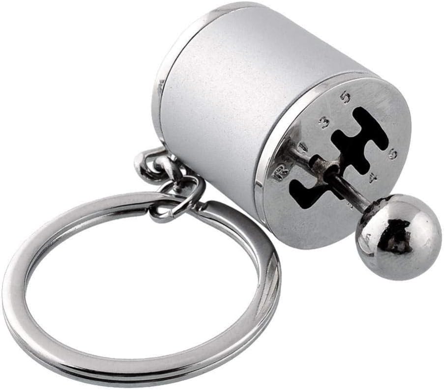 Creative Auto Gear Shift Box Model Metal Alloy Six Speed Manual Transmission Lever Key Chain Key Ring – Multicolor