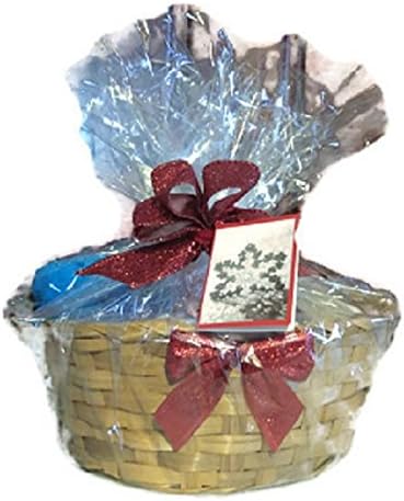 Luxury Spa Gift Basket with Bath Puff Bath Bombs Votive candles and candle holder
