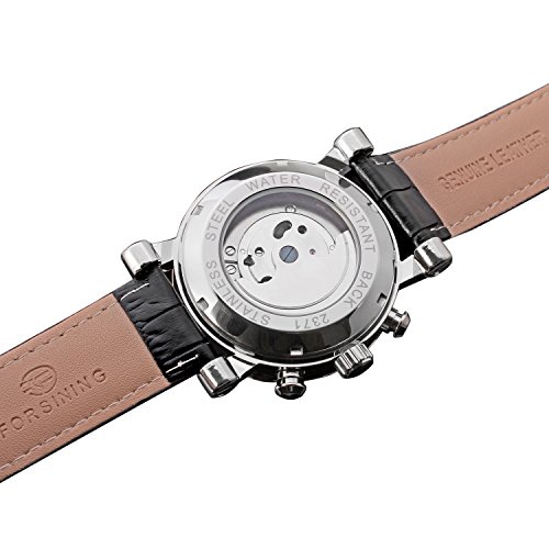 Forsining Men's Automatic Tourbillon Calendar with Leather Band - Main Image