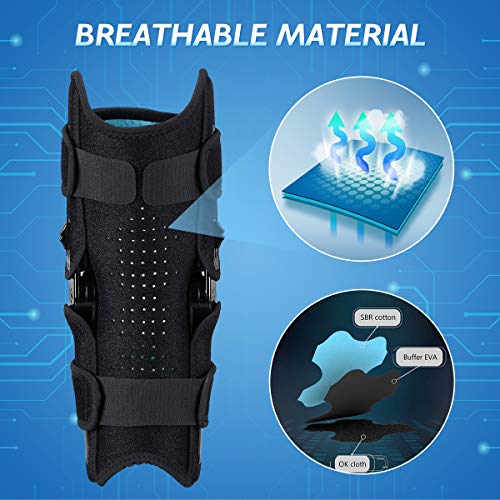 Slimerence New Knee Protection Booster 3-Speed Powerful Spring Force Adjustment Power Lift Joint Support Non-Slip for Sports Climbing Reduces Soreness Old Cold Leg Unisex 1 Pair Black L - Thumbnail 4