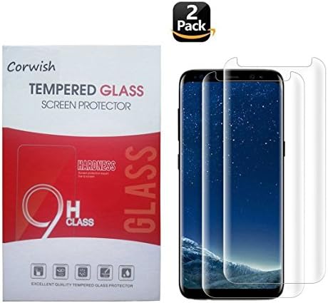 2 Pack Galaxy S8 Plus Screen Protector, 3D Curved Edge To Edge Case Friendly Full Coverage HD Clear Tempered Glass Protective Film Cover for Samsung S8+ Phone (For S 8+, not for S 8)