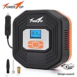 Air Compressor Tire Inflator, DC 12V Digital Tire Inflator with Digital LCD Display and 3 Modes LED Light Auto Shut Off for Car, Bicycle, Motorcycle, Balls