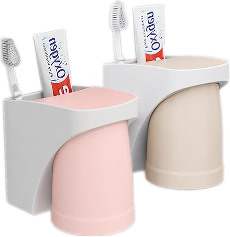 Amazon 歯ブラシスタンド 吸盤 歯ブラシホルダー 壁掛け 小物収納可能 防塵衛生 水垢防止 家族用 お風呂 洗面所 収納 おしゃれ ピンク カーキ 歯ブラシスタンド ホーム キッチン オンライン通販