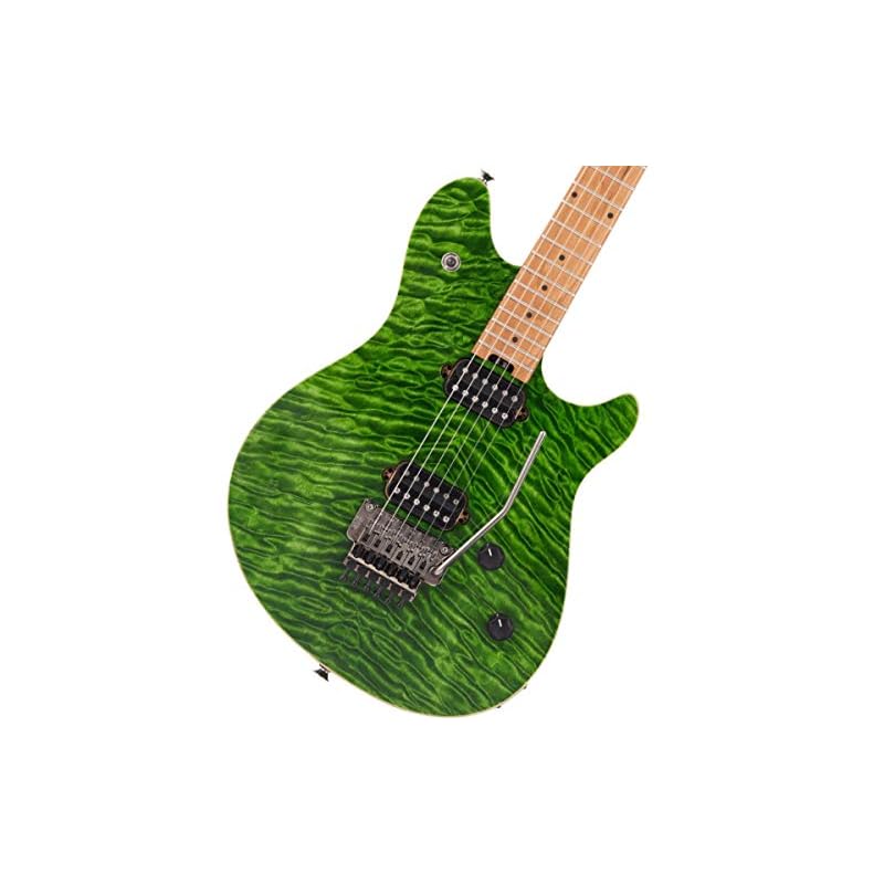 EVH Wolfgang Standard QM Electric Guitar Transparent Green