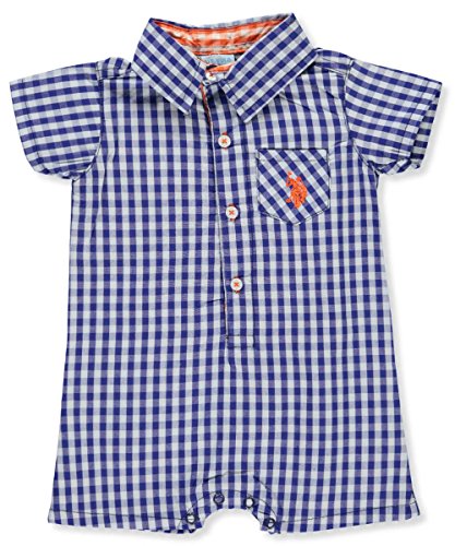 U.S. Polo Assn. Baby Boys' Romper - Blue/Multi, 6-9 Months