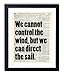 We Cannot Control The Wind Typography Vintage Dictionary Art Print, Antique Wall Art Home Decor, Modern Boho Poster, Farmhouse Decoration Living Room Bedroom Office 8x10 Inches, Ready To Frame
