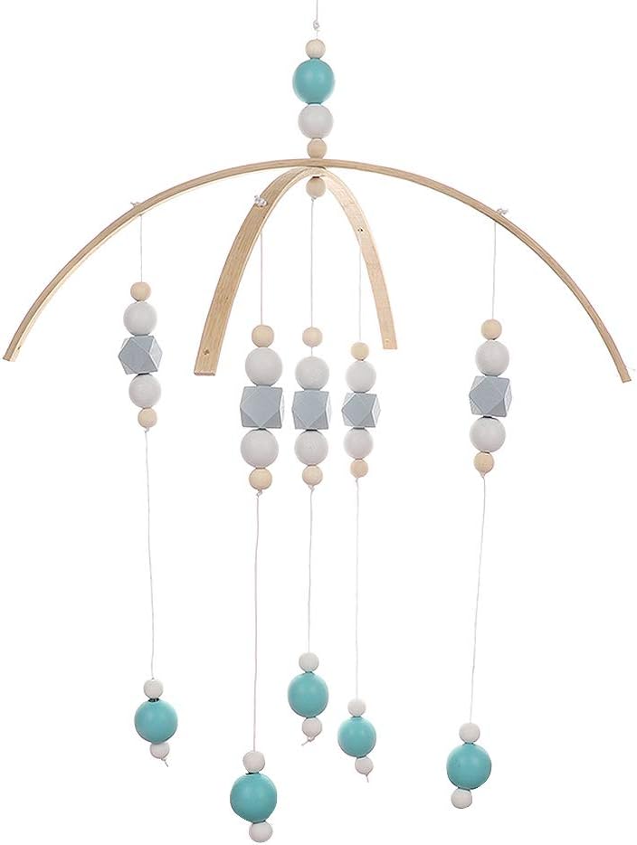 Alapaste Wooden Wind Chime Nursery Mobile Crib Bed Bell Baby Bedroom Ceiling Wooden Beads Hanging Ornament Pendant Photography Props Baby Gifts